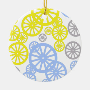 Funky Happy Wheel Circle Pattern Product Ceramic Tree Decoration