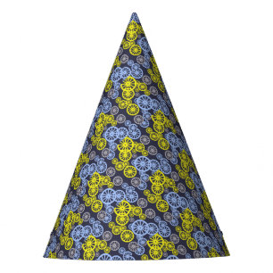 Funky Happy Wheel Circle Pattern Product Party Hat