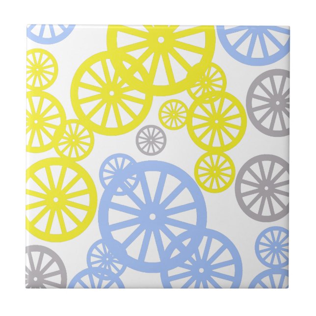 Funky Happy Wheel Circle Pattern Product Tile (Front)