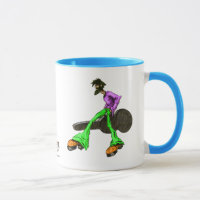 Funky Hipster Guitar Player Cartoon Character