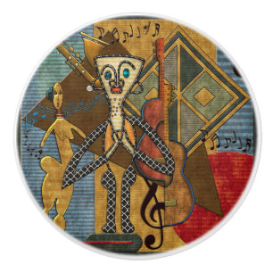 Funky Hot Jazz Ceramic Knob