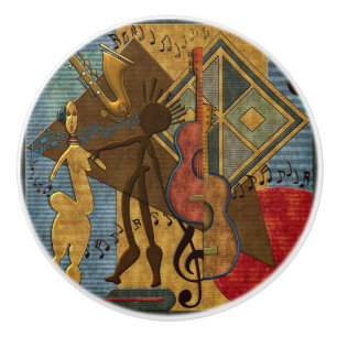 Funky Hot Jazz Ceramic Knob