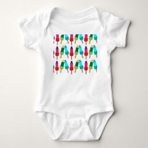 Funky Ice-Cream Pattern Ice-Cream Graphic Duvet Baby Bodysuit