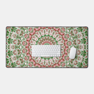 Funky Intricate Eclectic Boho Hippie Xmas Mandala Desk Mat