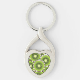 Funky kiwi fruit key ring