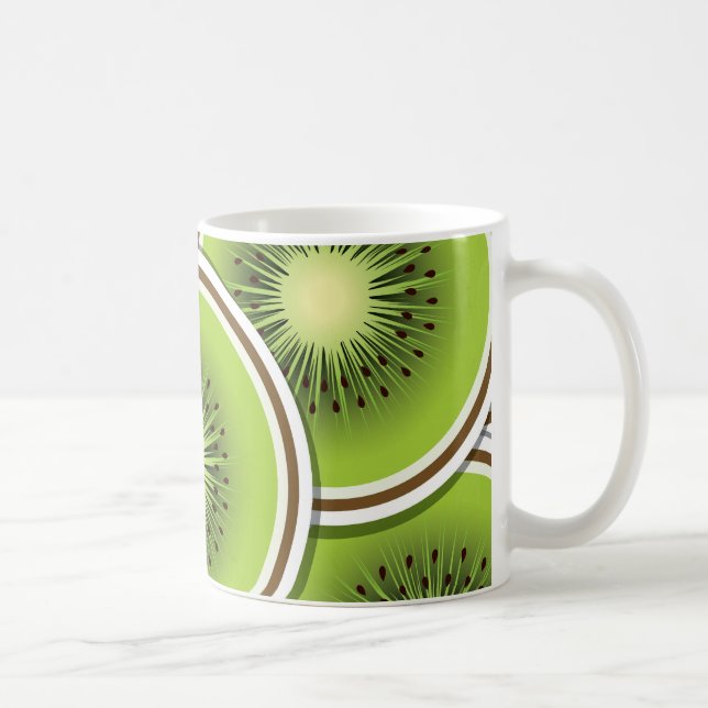 Funky kiwi fruit slices coffee mug (Right)