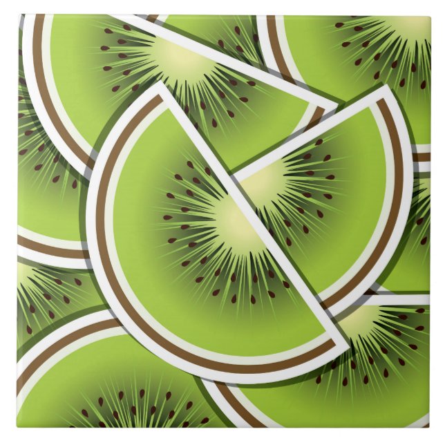 Funky kiwi fruit wedges tile (Front)