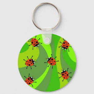 Funky Ladybugs Key Ring
