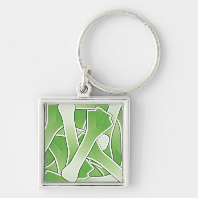 Funky leek key ring (Front)
