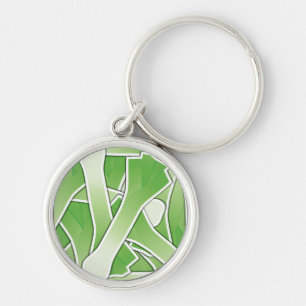 Funky leek key ring