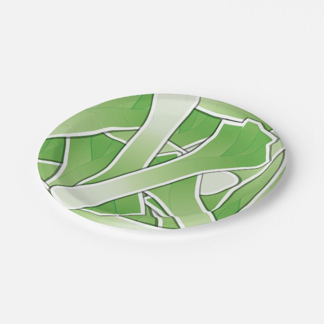 Funky leek paper plate (Angled)