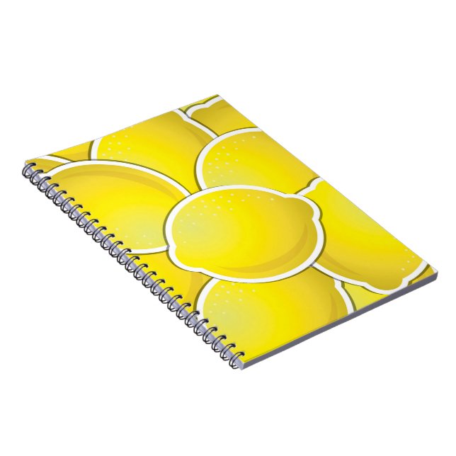 Funky lemon spiral notebook (Right Side)