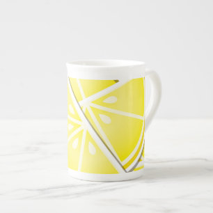 Funky lemon wedges! bone china mug