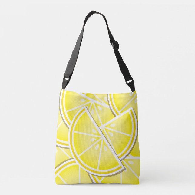 Funky lemon wedges! crossbody bag (Back)