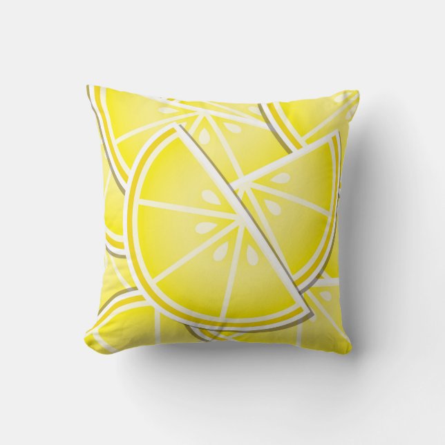 Funky lemon wedges! cushion (Front)