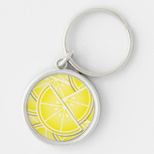 Funky lemon wedges! key ring