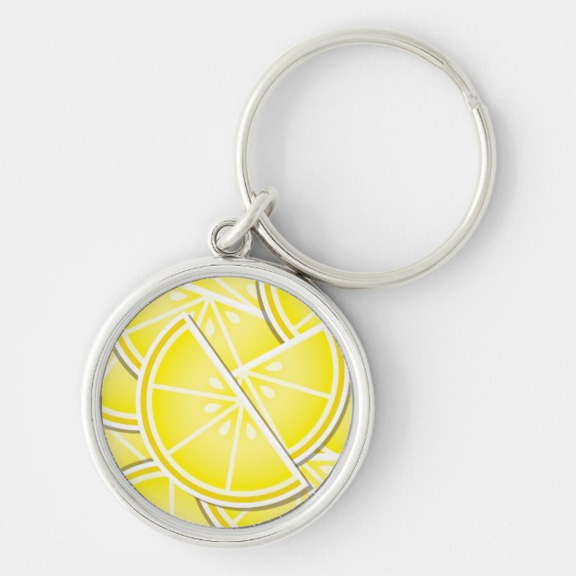 Funky lemon wedges! key ring (Front)