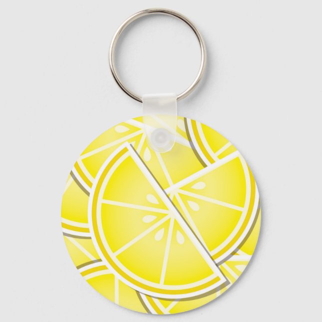Funky lemon wedges! key ring (Front)