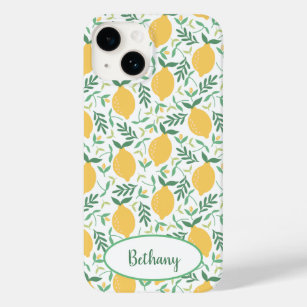 Funky Lemons and Leaves Chic Case-Mate iPhone 14 Case
