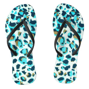 Funky Leopard Patterns Animal Zoo Art Animal Art Jandals
