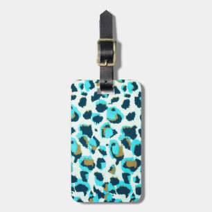 Funky Leopard Patterns Animal Zoo Art Animal Art Luggage Tag
