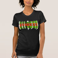 Funky Letters Belarus Беларусь Flag T-Shirt Tee