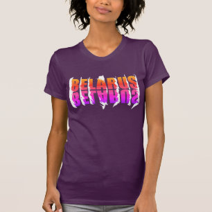 Funky Letters Belarus Беларусь T-Shirt Tee