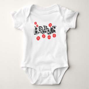 Funky Letters Folk Belarus Беларусь Baby Bodysuit