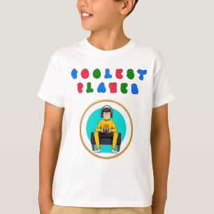 Funky Letters Forming the Words Coolest Player T-Shirt