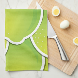 Funky lime tea towel