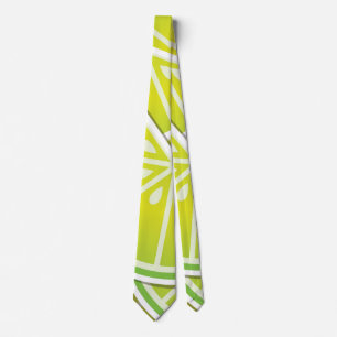 Funky lime wedges tie