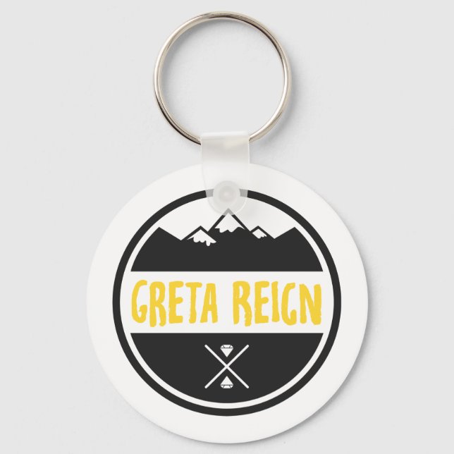 Funky Little Round Greta Reign Logo KeyChain (Front)