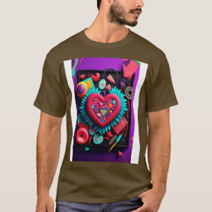 Funky Love Heart 6 T-Shirt