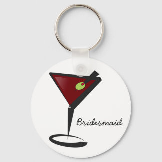 Funky martini Fun Bridesmaid Favours Key Ring