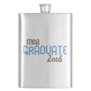 Funky MBA Graduate 2016 (Blue) Hip Flask