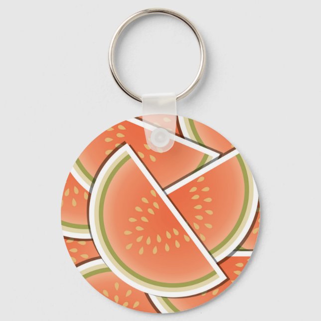 Funky melon wedges key ring (Front)