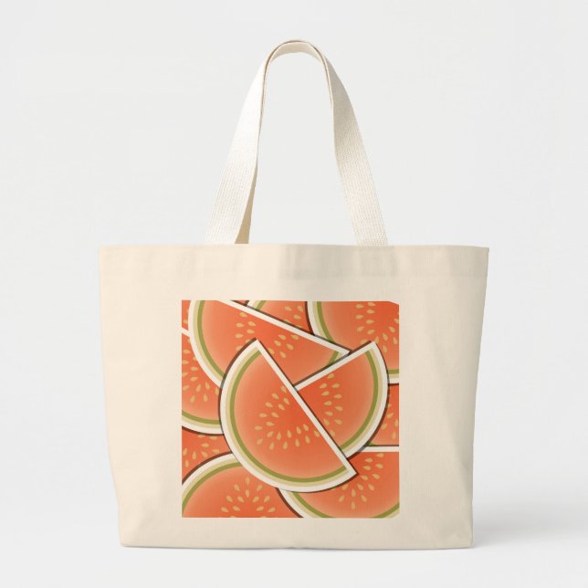 Funky melon wedges large tote bag (Front)