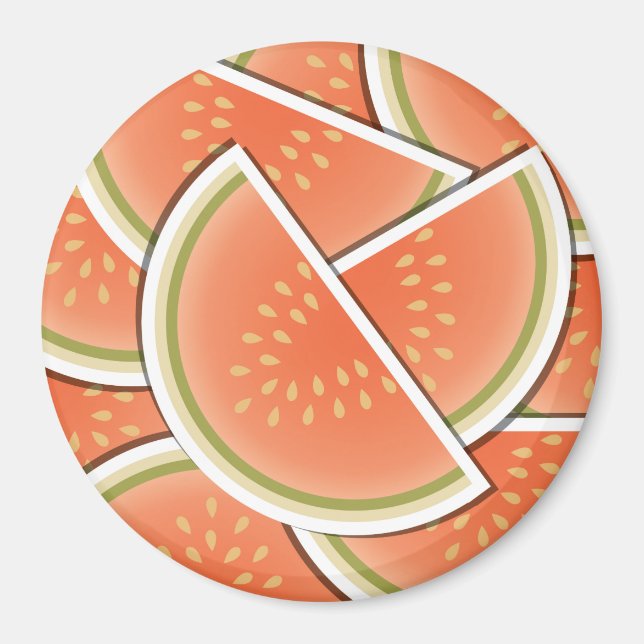Funky melon wedges magnet (Front)