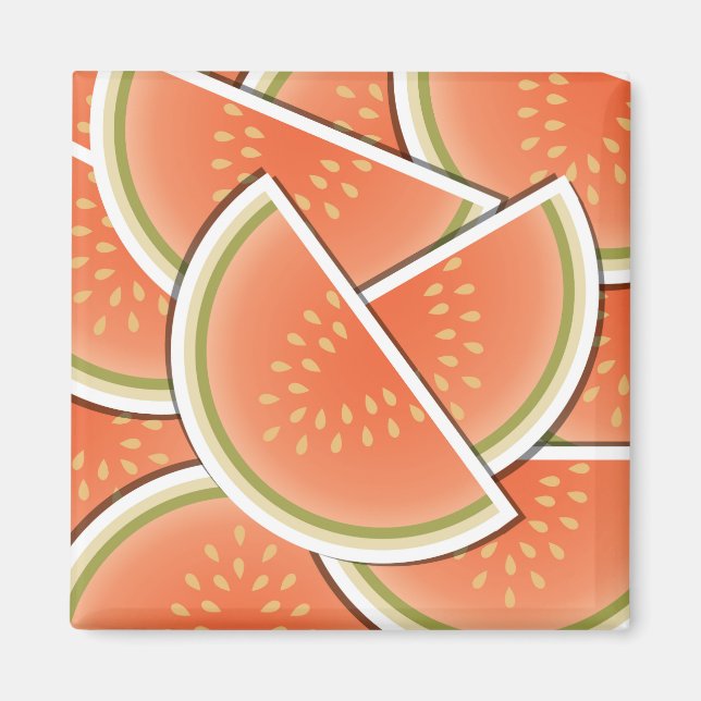Funky melon wedges magnet (Front)