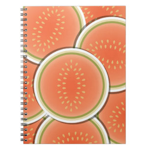 Funky melons spiral notebook