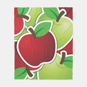 Funky mixed apples fleece blanket