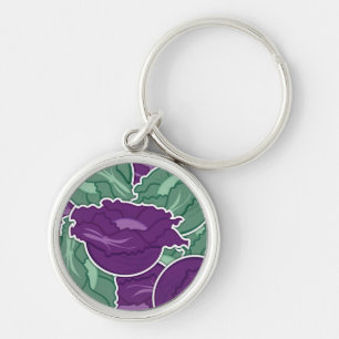 Funky mixed cabbage key ring