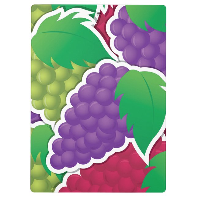 Funky mixed grapes clipboard (Back)