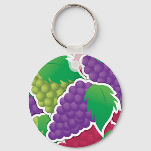 Funky mixed grapes key ring