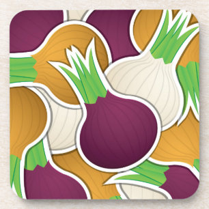 Funky mixed onions coaster