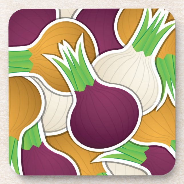 Funky mixed onions coaster (Front)