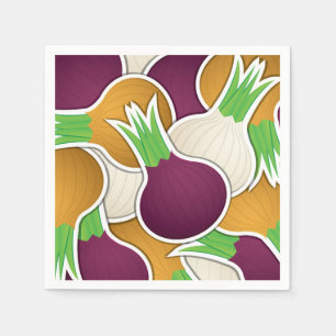 Funky mixed onions napkin