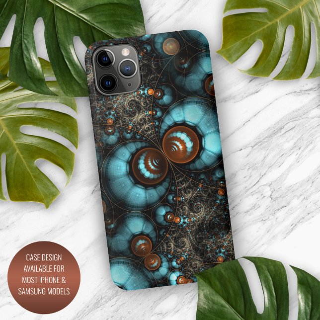 Funky Modern Eclectic Fractals Art Pattern iPhone Case (Creator Uploaded)