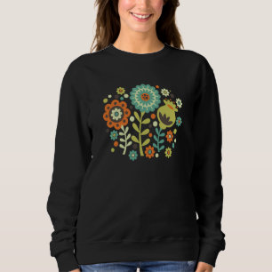 Funky Modern Graphic Floral Sweatshirt