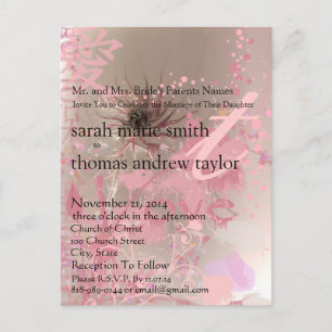 Funky Modern Monogram Wedding Invitation